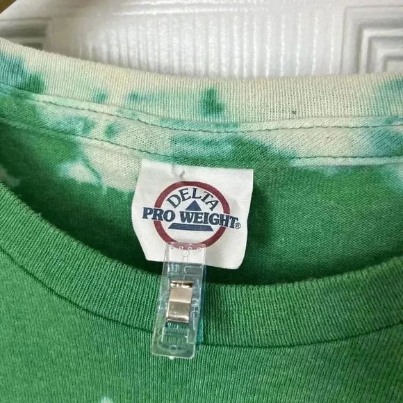 Ireland Tie Dye White Orange Green Clover T-Shirt Delta Pro Weight Size M - Picture 8 of 10
